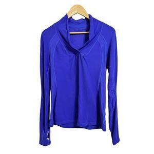 Lululemon Run Trail Tech Long Sleeves Pullover Thumb Holes Shawl Collar Size 2